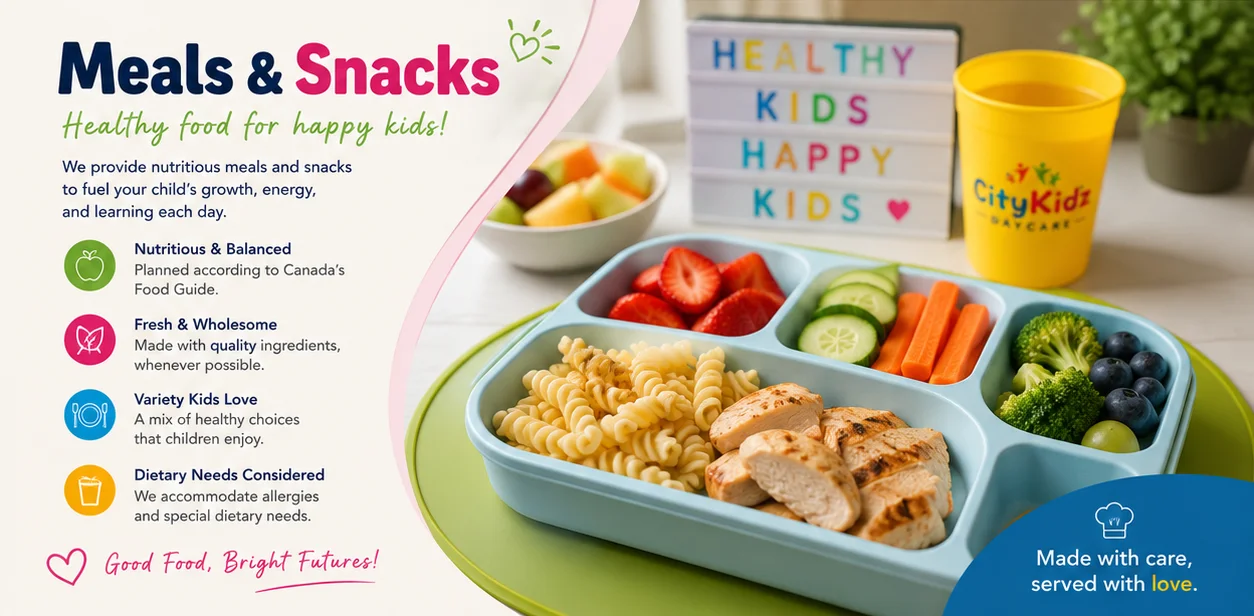 Meals & Snacks - Parent Information Daycare Edmonton